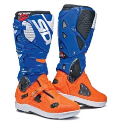 Offroad Stivali Sidi Crossfire 3 Srs Ltd Arancio Fluo Blu